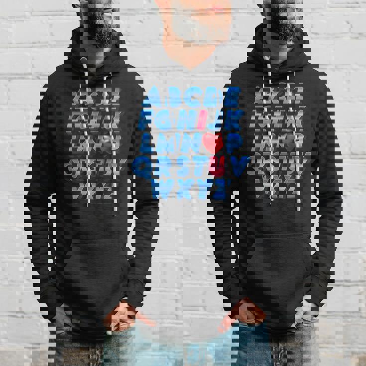 Abc アルファベット I Love You 英語 先生 バレンタインデー パーカー 彼への贈り物