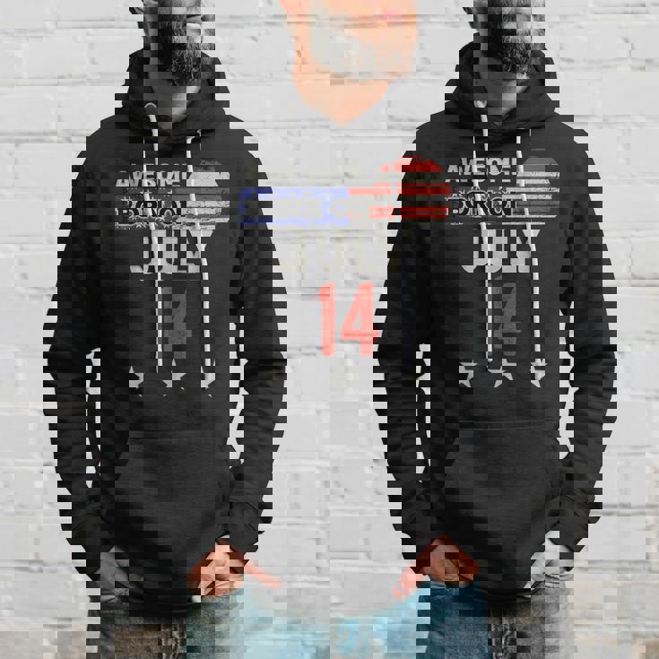 Awesome 7月14日 ヴィンテージ アメリカ国旗 クラシック 7月14日 パーカー 彼への贈り物