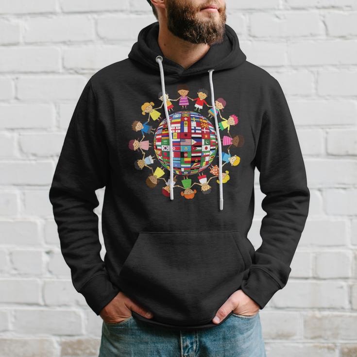 Banderas Del Mundo Cultural Diversidad Niños Alrededor Del Mundo Sudadera Regalos para él