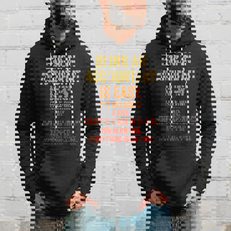 Being An Accountant Is Easy Accounting Cpaグラフィック パーカー 彼への贈り物