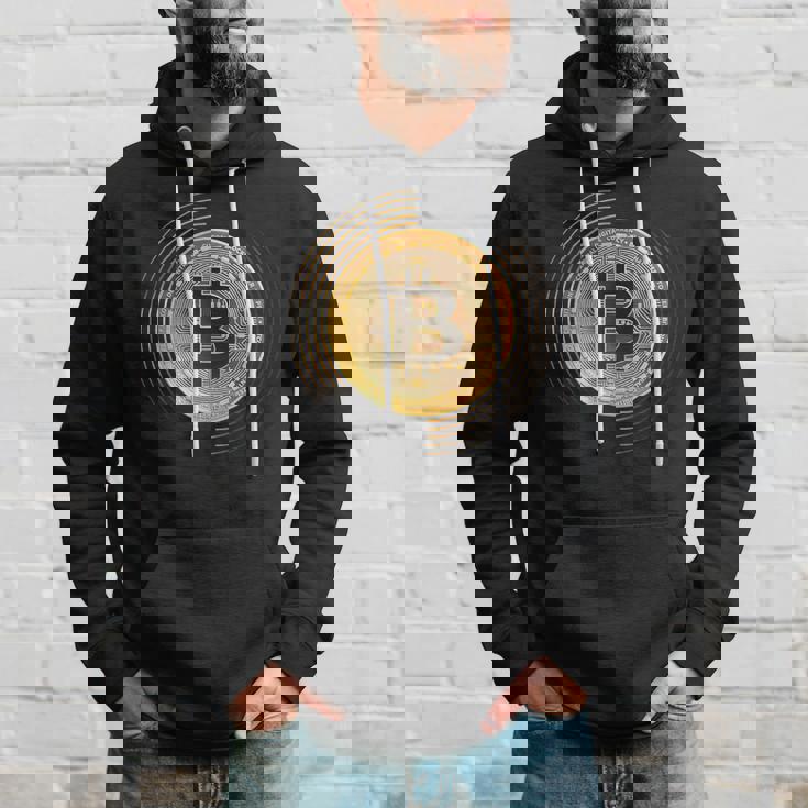 Bitcoin To The Moon And Back、ビットコイン暗号通貨グラフィック パーカー 彼への贈り物