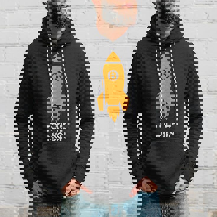 Bitcoin To The Moon おもしろビットコインシャツ ビットコインギフト パーカー 彼への贈り物