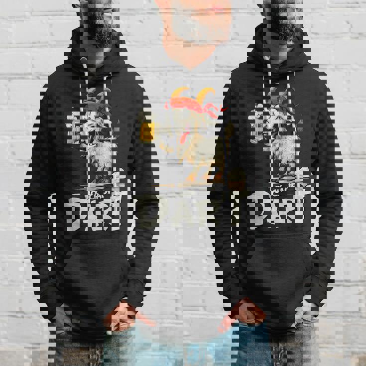 Bock Auf Dart ヤギとビールジョッキ 面白いダーツプレーヤー パーカー 彼への贈り物