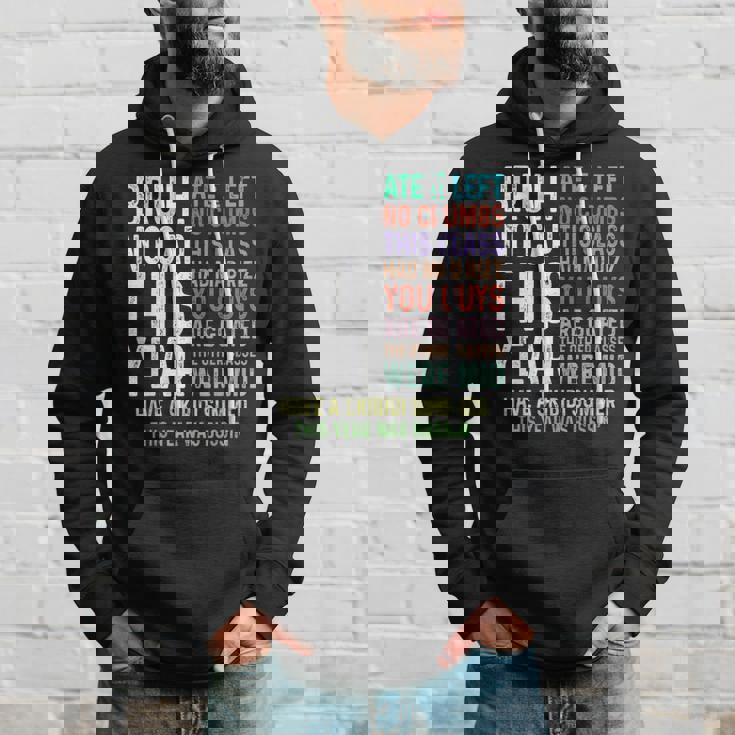 Bruh This Year Was Goated No Cap 面白い 学校最後の日 パーカー 彼への贈り物