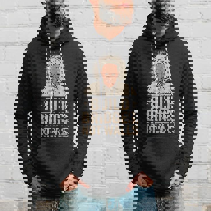 Build Bridges Not Walls 教皇フランシスコ ヴィンテージtシャツ パーカー 彼への贈り物