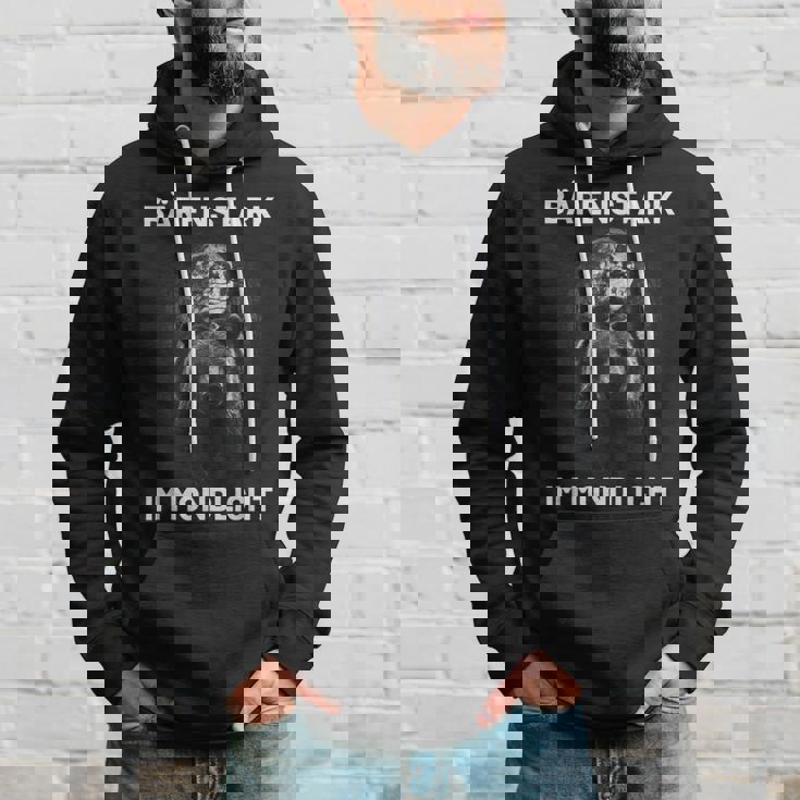 Bärenstark Im Mondlicht 満月 森 月明かり グリズリーベア パーカー 彼への贈り物