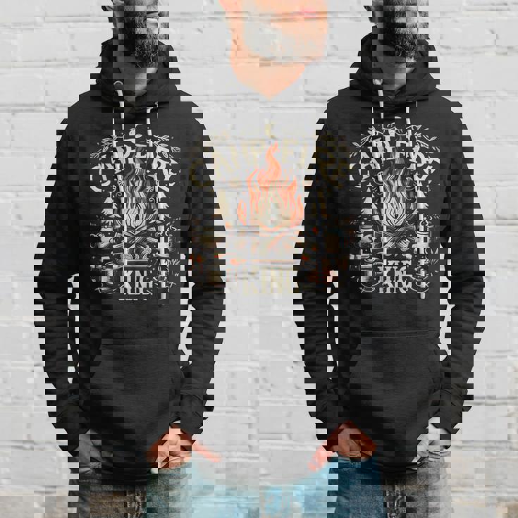 Campfire King おもしろキャンプギフト 焚き火 パーカー 彼への贈り物