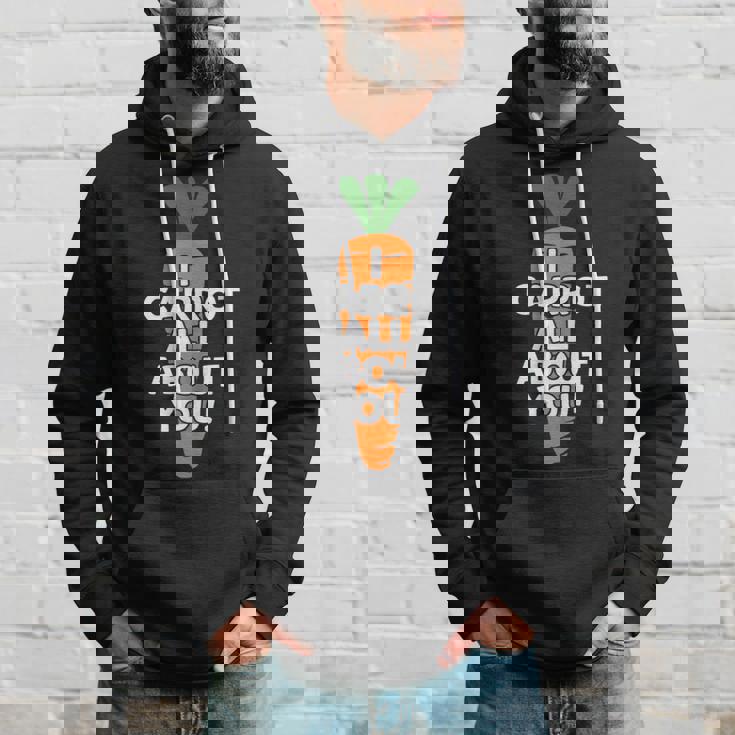 I Carrot All About You 面白い 野菜しゃれ 野菜愛好家 パーカー 彼への贈り物