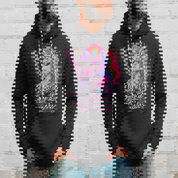 Choke On My Radiance 面白いユニコーンレインボーアティチュード パーカー 彼への贈り物