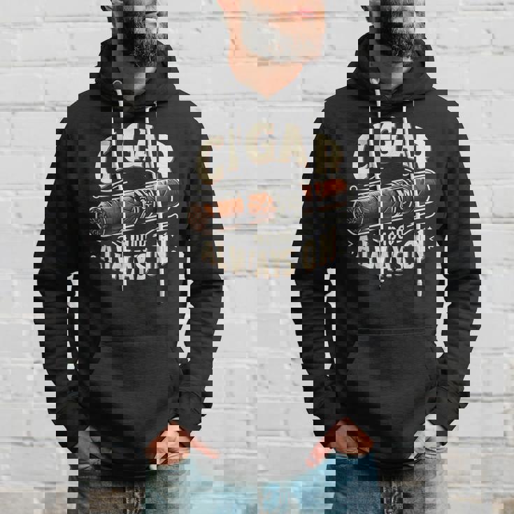 Cigar Mood Always On Cigar ファニーグラフィックtシャツ パーカー 彼への贈り物