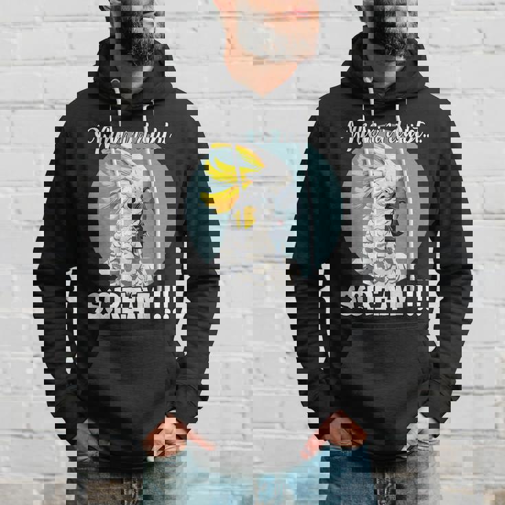 Cockatoo Meme T、面白い叫び声を上げているキバタン パーカー 彼への贈り物