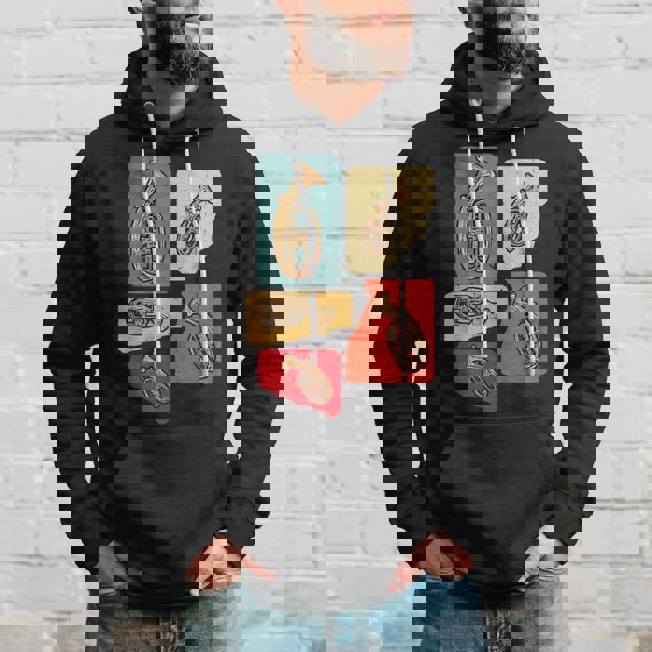 Creative Tenor Horn ビンテージ レトロ アートワーク テナーホルン奏者 パーカー 彼への贈り物