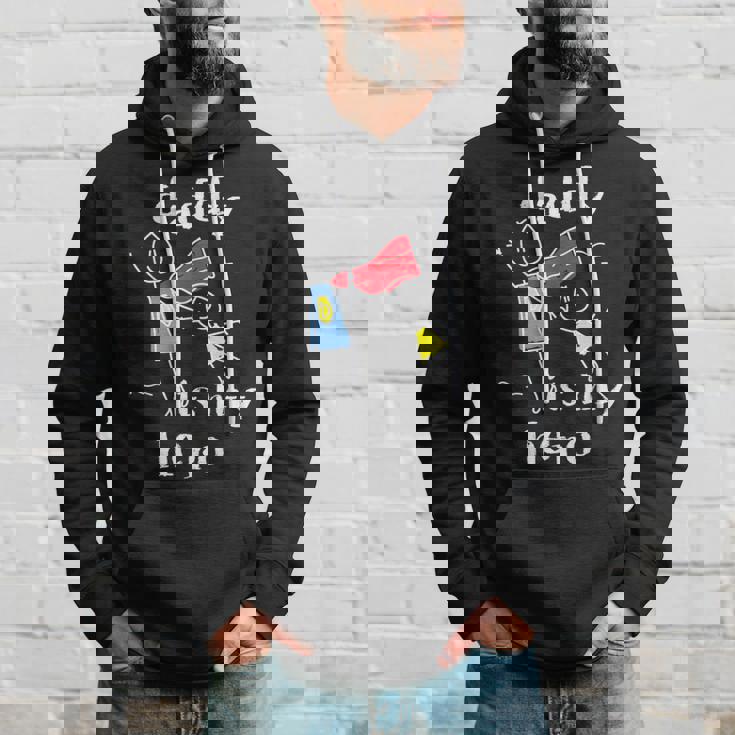 Daddy Is My Herouper Dad 手描き パーカー 彼への贈り物