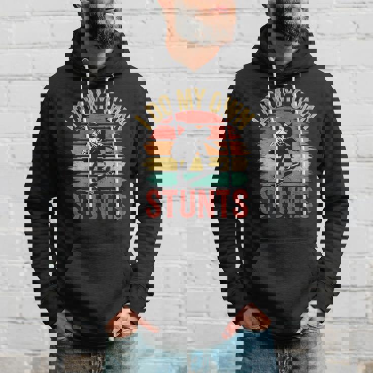 I Do My Owntunts 面白いスケートボード ヴィンテージスケートボード パーカー 彼への贈り物