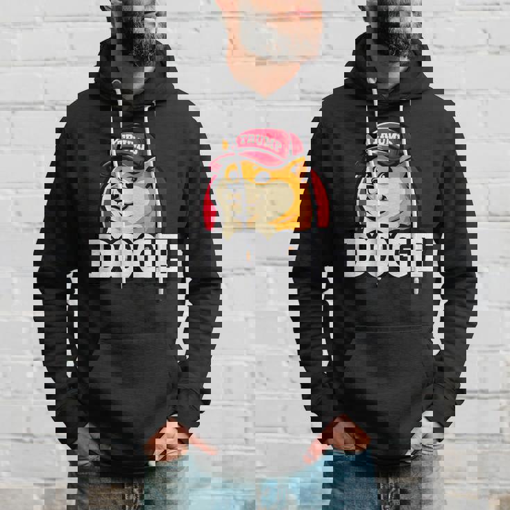 Doge Trump Hodl Cryptocurrency パーカー 彼への贈り物