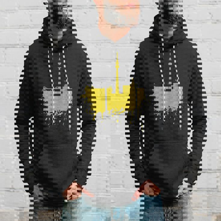 Dortmundkyline ドルトムントのスカイライン 黄色い絵 ドルトムント好きにはたまらないファンアート パーカー 彼への贈り物