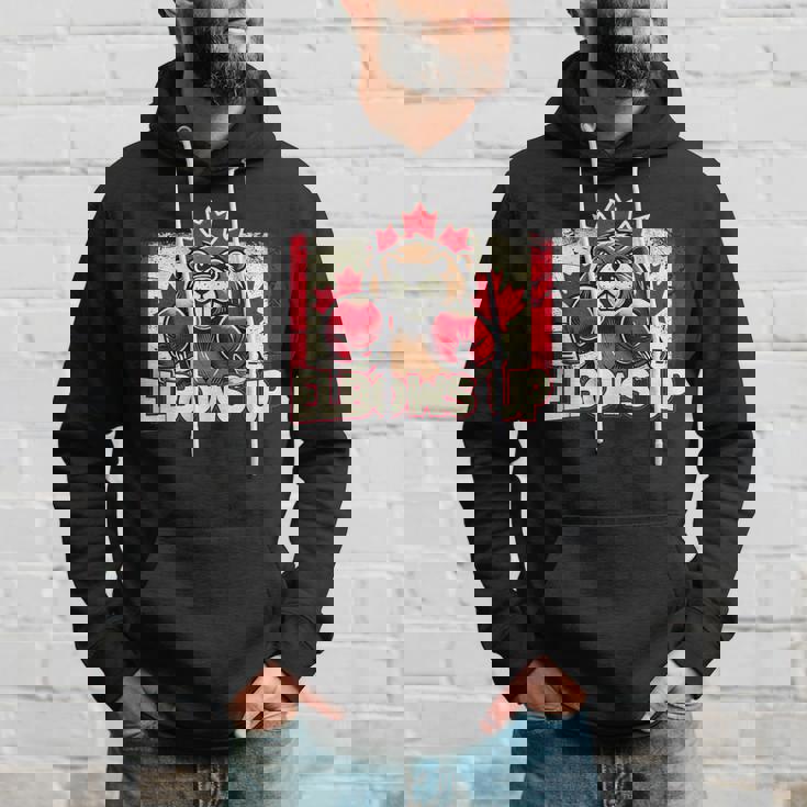 Elbows Up Canada カナダのカウンター関税 ビーバーボクシング パーカー 彼への贈り物