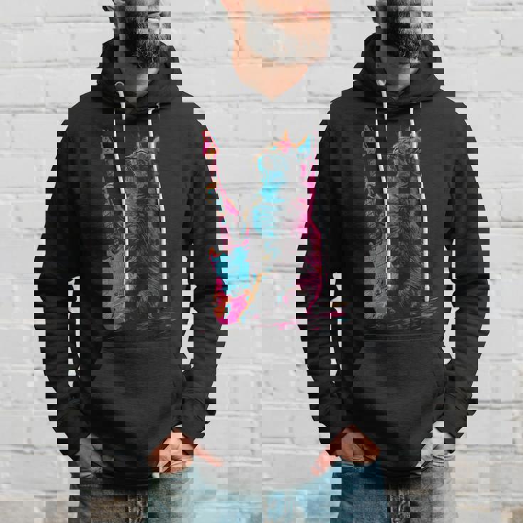 Feline Groove ロックギター 猫デザイン 音楽愛好家向け パーカー 彼への贈り物