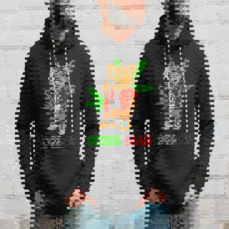 Doobie Bear 大麻の葉 雑草愛好家 マリファナギフト パーカー 彼への贈り物