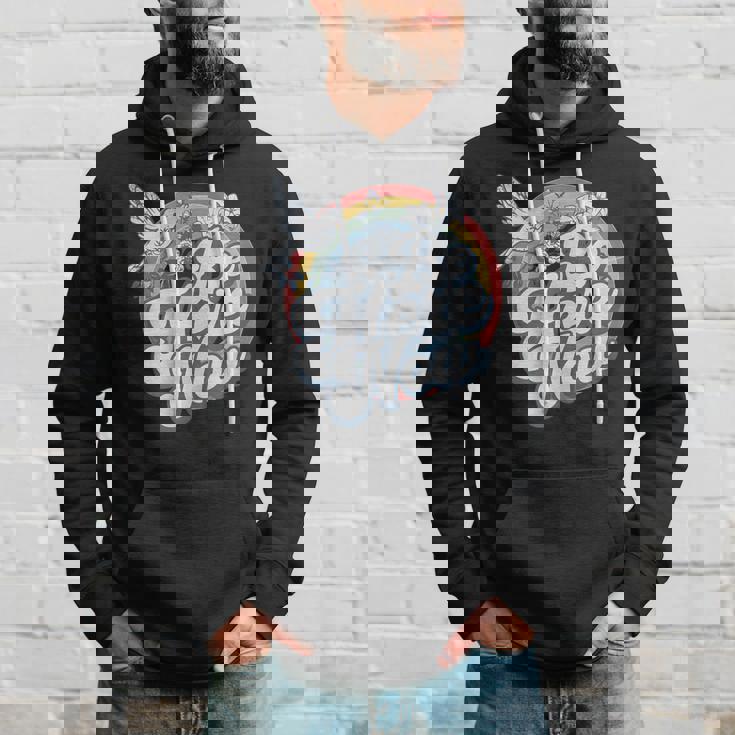 Be Here Now レトロ ヴィンテージ スピリチュアル マインドフルネス パーカー 彼への贈り物