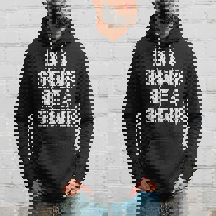 I'm A Grower Not Ahower 面白い言葉 皮肉な男 男性 パーカー 彼への贈り物