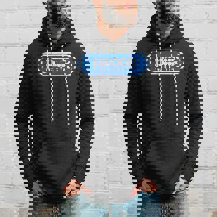 Indoor インドア【変なデザイン屋さん】ブランド ロゴ パロディ 面白い パーカー 彼への贈り物