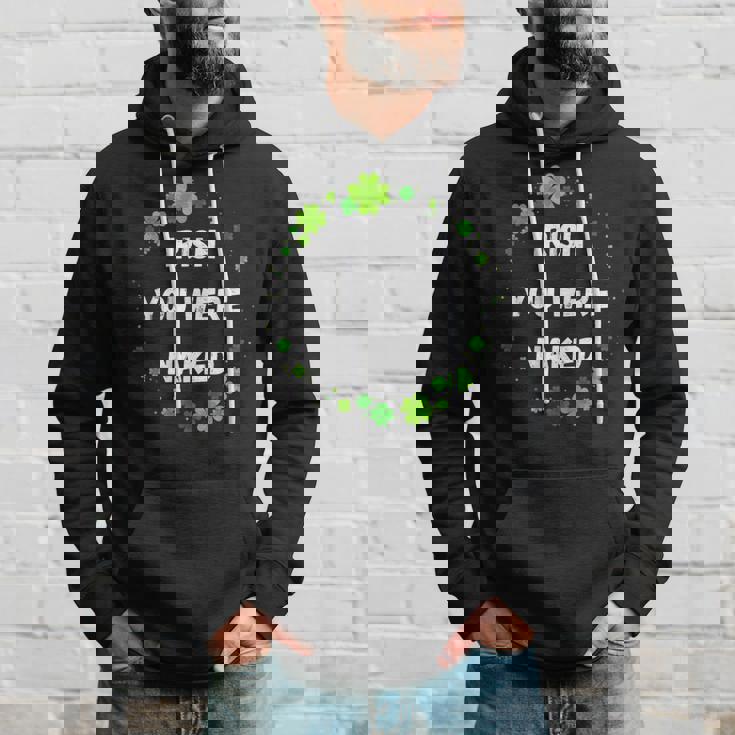 Irish You Were Nakedt Patrick's Day アイルランドのお祝い パーカー 彼への贈り物