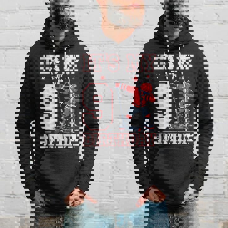 It's My 9Th Birthday 男の子 アイスホッケー ダビング 9歳 パーカー 彼への贈り物