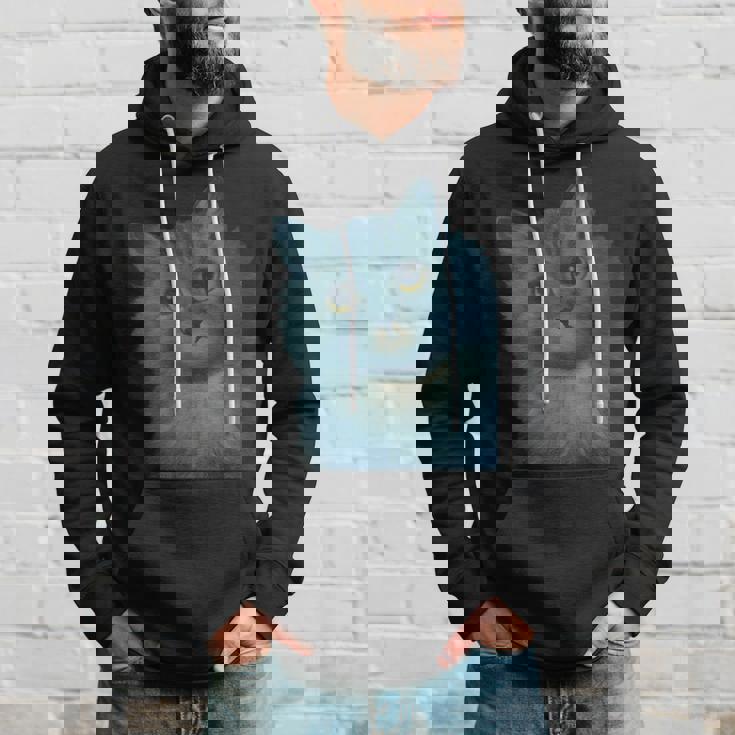 L Wain作 青い猫 パーカー 彼への贈り物