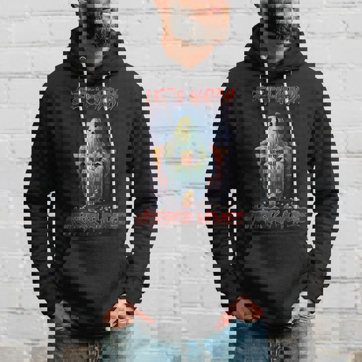 Let's Watch ホラー映画 おもしろハロウィンホラー映画 パーカー 彼への贈り物