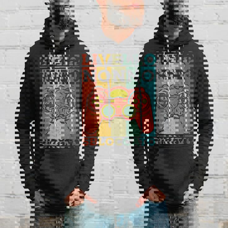 Livello Nonnobloccato Gamer Gaming Nerd Festa Del Papà Felpa con cappuccio Regalos para él