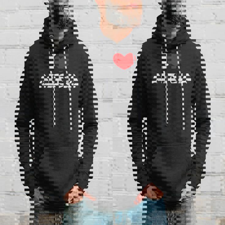 I Love Alicja 私は愛する Alicja パーカー 彼への贈り物