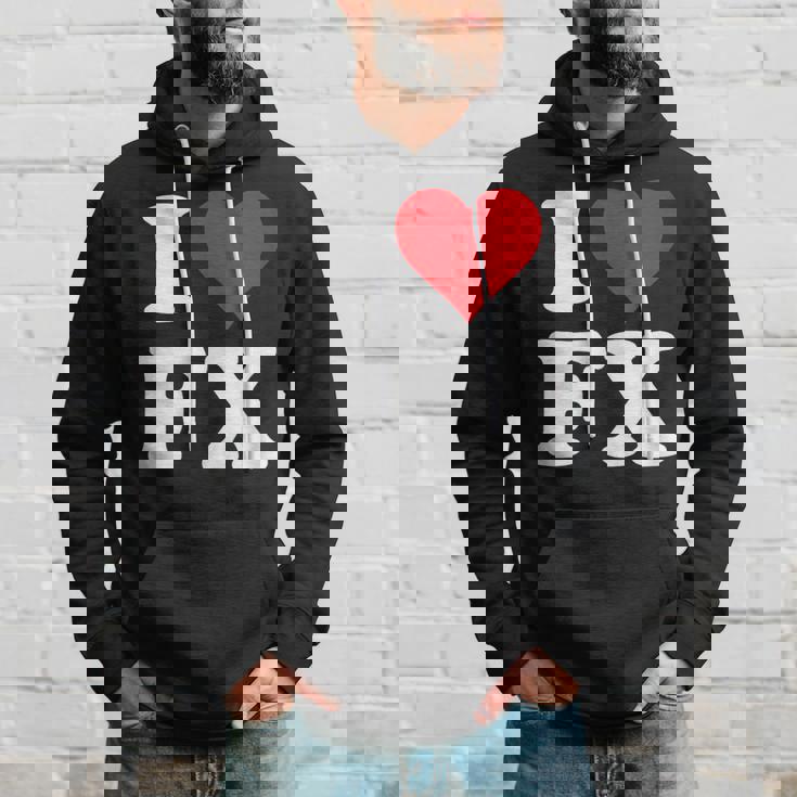 I Love Fx イニシャル I Heart FX 名前 F X パーカー 彼への贈り物