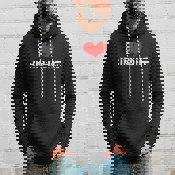 I Love Hiroshima 愛 ハート 広島 広島県 日本 お土産 かわいい おしゃれ パーカー 彼への贈り物