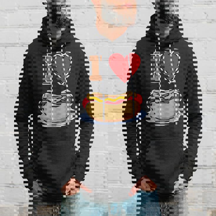 I Love Hot Dog 私はホットドッグを愛している ホットドッグ パーカー 彼への贈り物