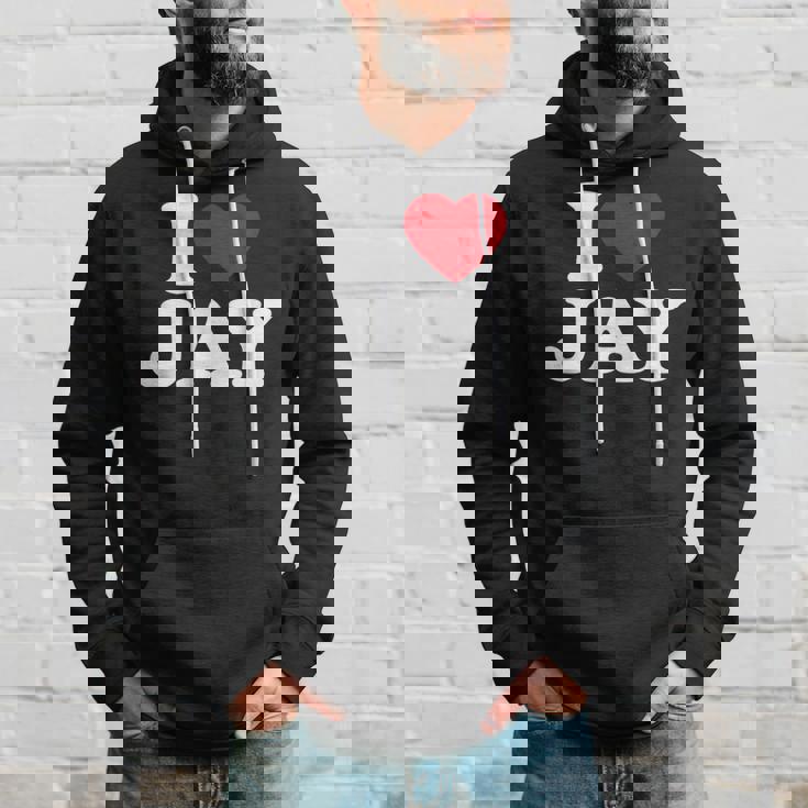 I Love Jay I Heart Jay レッドハート パーカー 彼への贈り物
