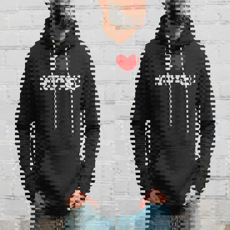 I Love Mutsu 私は愛する Mutsu パーカー 彼への贈り物