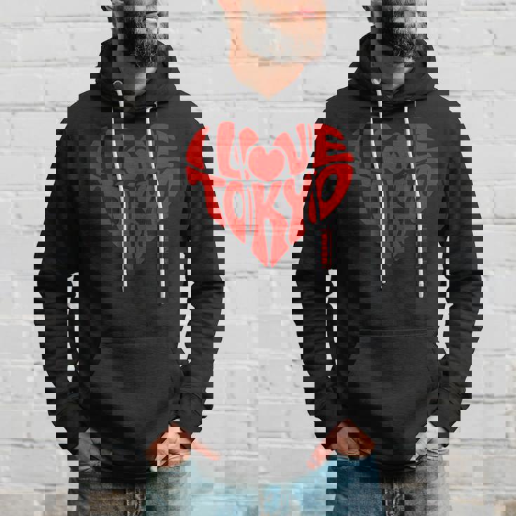 I Love Tokyo 日本の漢字文字 東京 日本 お土産 パーカー 彼への贈り物