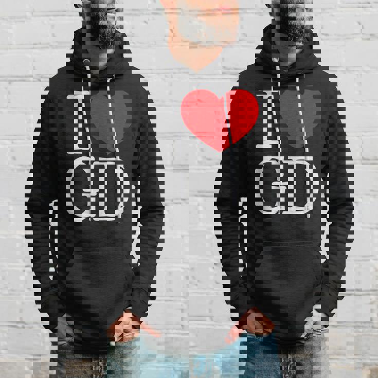 I Love ハート Gd パーカー 彼への贈り物