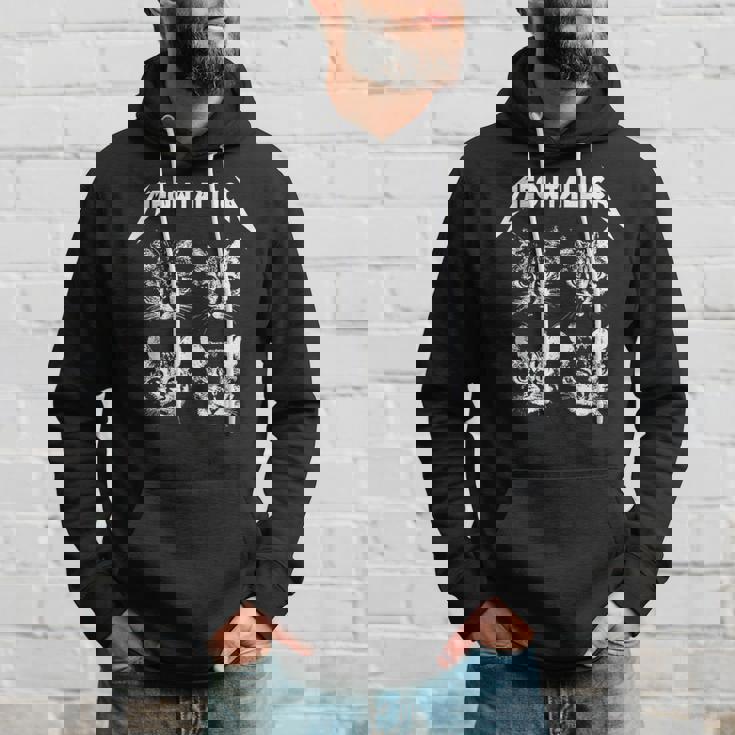 Meowtallica ブラック ホワイト 面白い パロディバンド 猫 子猫 恋人 パーカー 彼への贈り物