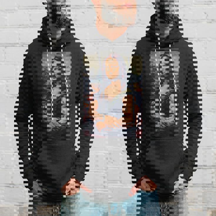 Mona Lisa 上腕二頭筋 ボディービル ジム ワークアウト 面白い モナリザ パーカー 彼への贈り物