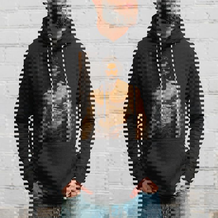 Muscle Man Bodybuilder Gay Daddy Classic Oil Paintingtyle パーカー 彼への贈り物