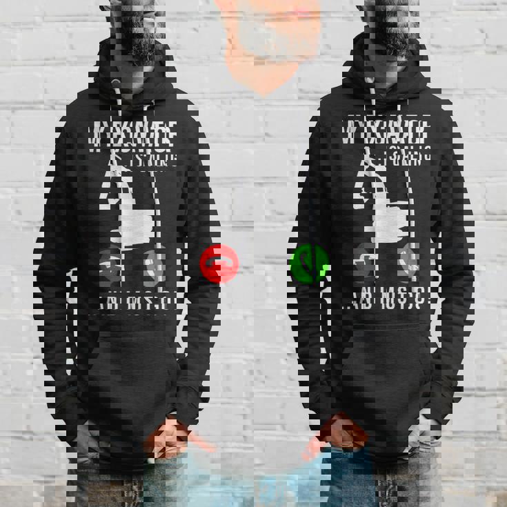 My Excavator Is Calling 面白い重機オペレーター パーカー 彼への贈り物