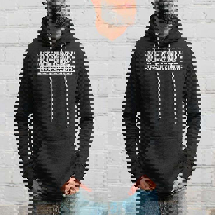 Not Friendly Please Do Not Touch パーカー 彼への贈り物