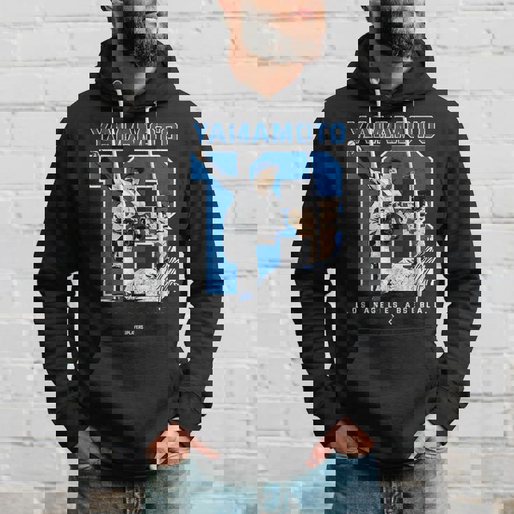 Number And Portrait Yoshinobu Yamamoto Los Angeles Mlbpa パーカー 彼への贈り物