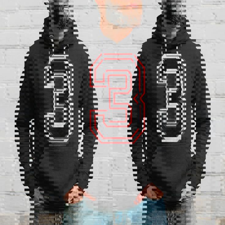 Number Numero Nummer 3 Three 3番 パーカー 彼への贈り物