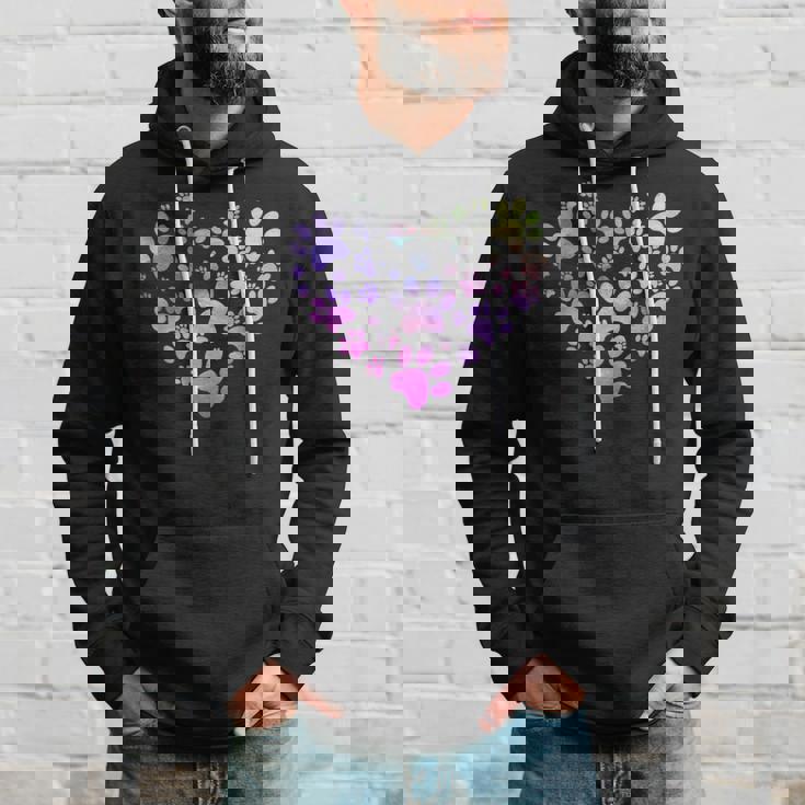 Paw Heart 足跡 犬のハート 犬のアクセサリー ギフト パーカー 彼への贈り物