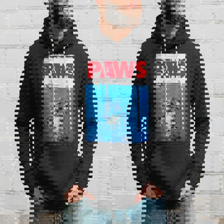 Paws 猫とネズミ トップス かわいい 面白い猫好きのパロディトップ パーカー 彼への贈り物