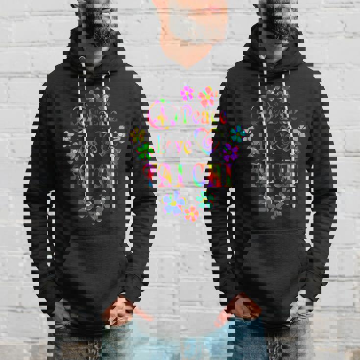 Peace Love 太極拳 ブライトカラー パーカー 彼への贈り物