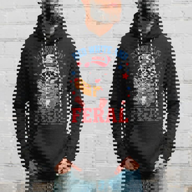 Red And Feral 4Th Of July ユーモア キッズ アメリカ パーカー 彼への贈り物